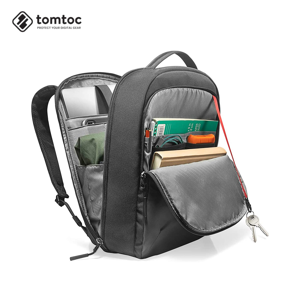 Ba lô Tomtoc (USA) Premium lightweight business cho MacBook Pro 15 inch/16 inch Balo có rất nhiều ngăn để bạn có thể để đồ và phân chia hợp lý