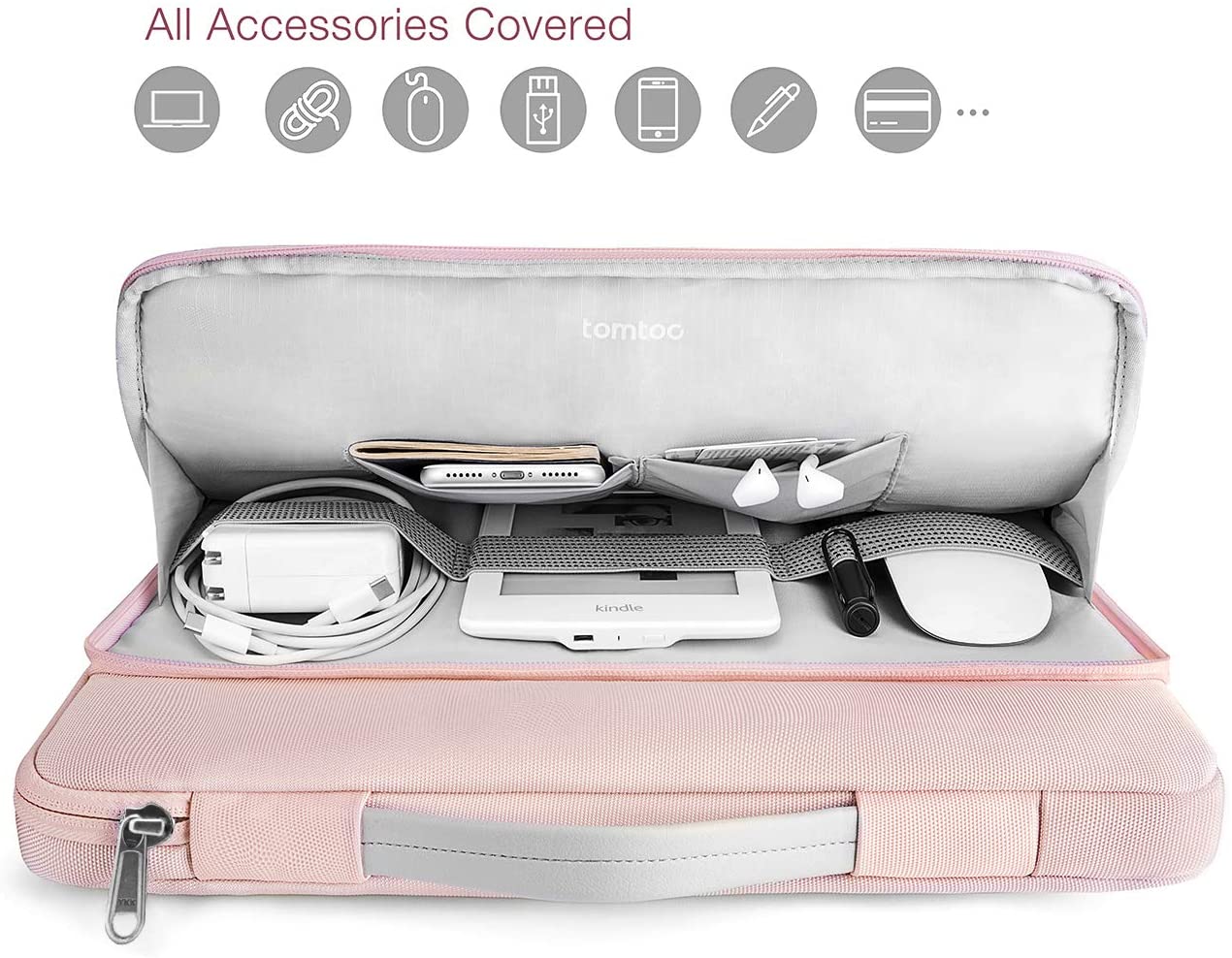 Túi chống sốc TOMTOC (USA) Briefcase Macbook Pro 13 inch Túi chống sốc có nhiều ngăn để bảo vệ phụ kiện