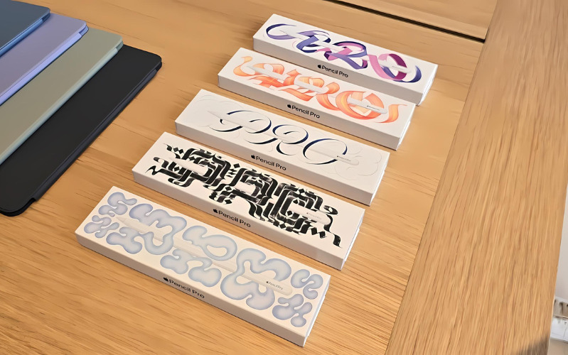 Apple Pencil Pro 2024 5 mẫu thiết kế bao bì riêng biệt