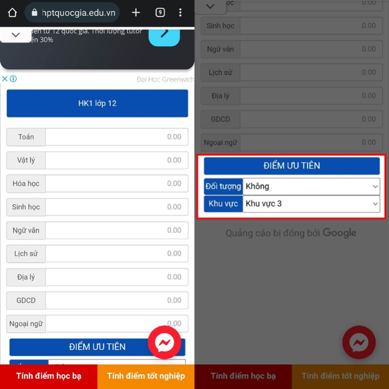 Cách tính điểm xét học bạ 2024