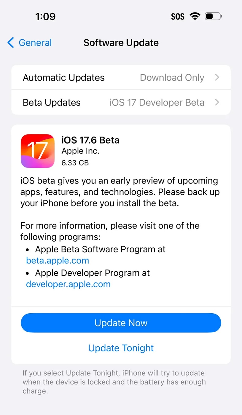 Bạn có thể cập nhật bản iOS 17.6 Beta 1 để trải nghiệm trên iPhone