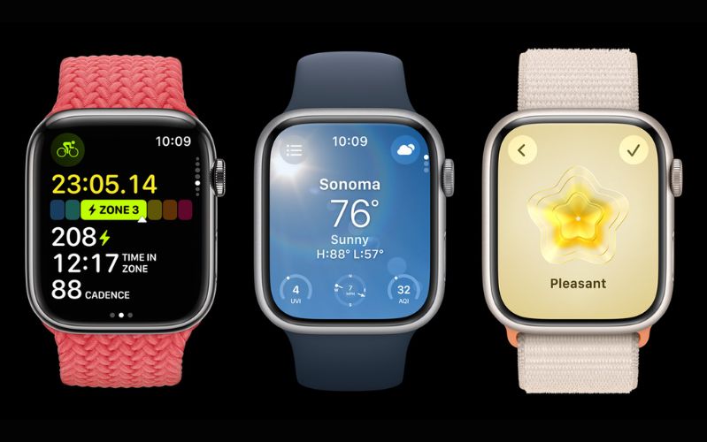 Apple Watch Series 9 - 41mm - GPS - mặt nhôm, dây cao su Cũ chính hãng Thiết kế thể thao, năng động