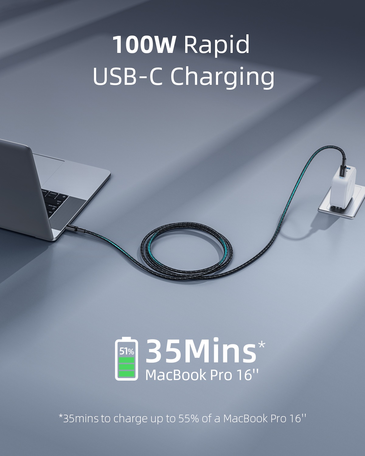 Cáp sạc nhanh có chất liệu bền bỉ