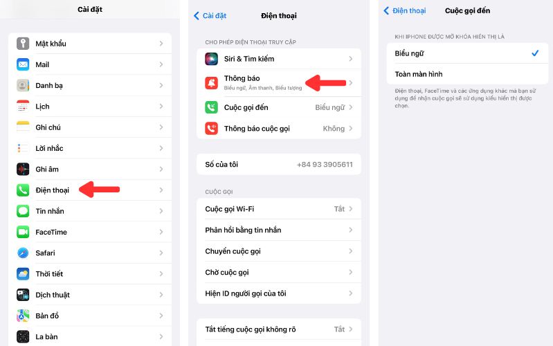 Mẹo bật/tắt chế hiển thị cuộc gọi full màn hình trên iPhone khi có cuộc gọi đến