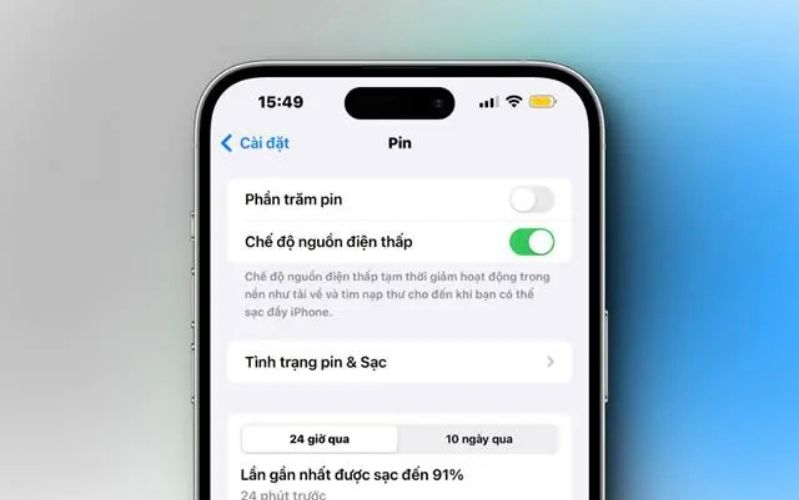 Kích hoạt điện thoại chế độ nguồn điện thấp (Low Power Mode)
