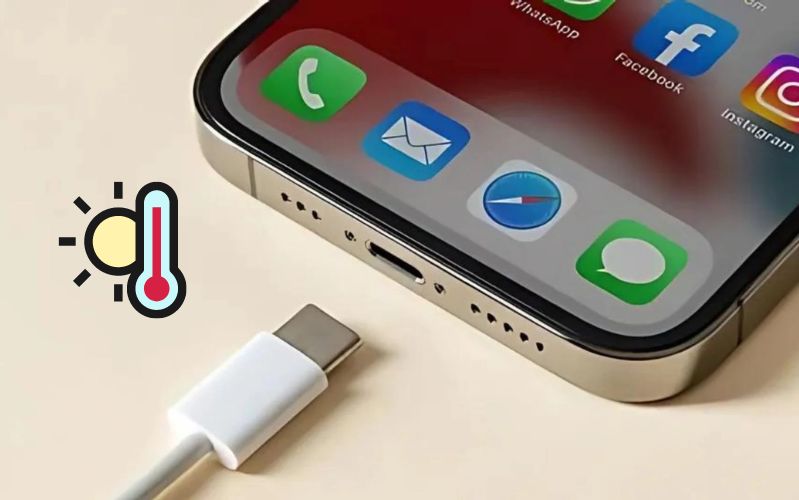 Tránh cắm sạc trong môi trường nhiệt độ quá cao hoặc quá thấp