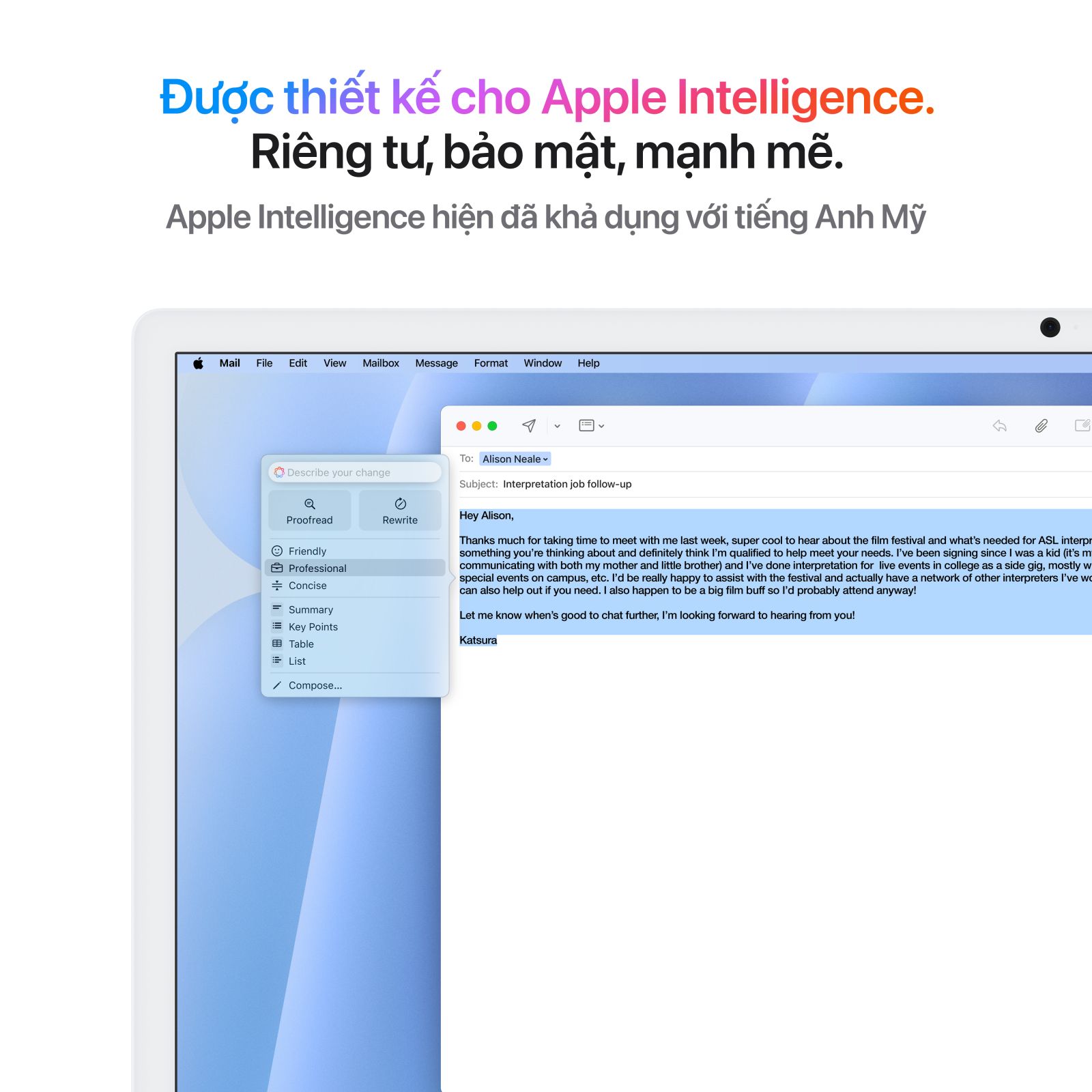 Tính năng Apple Intelligence