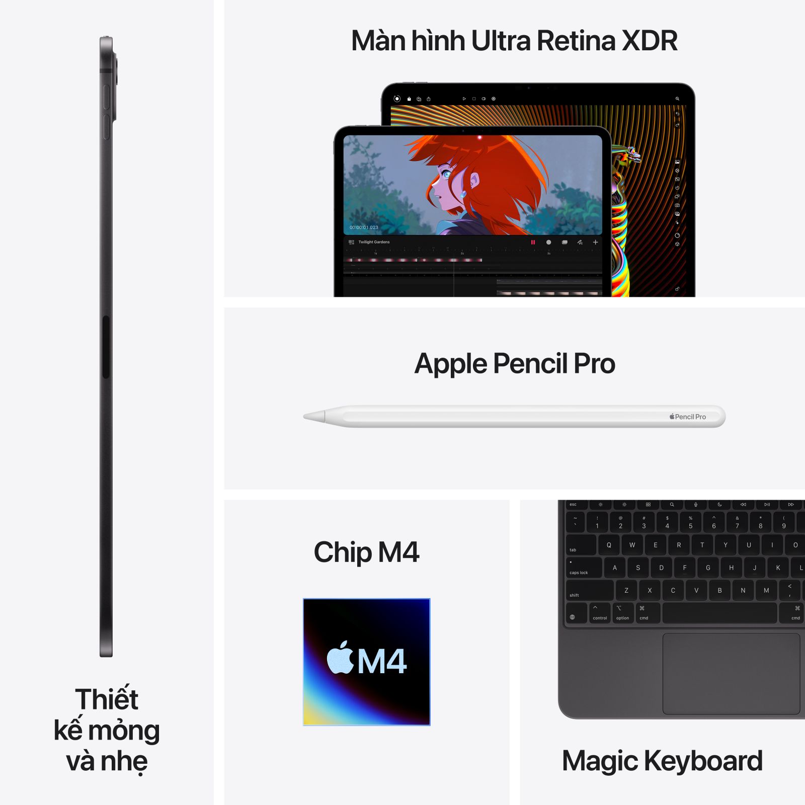 Chip M4 - Trái tim mạnh mẽ của iPad Pro 2024