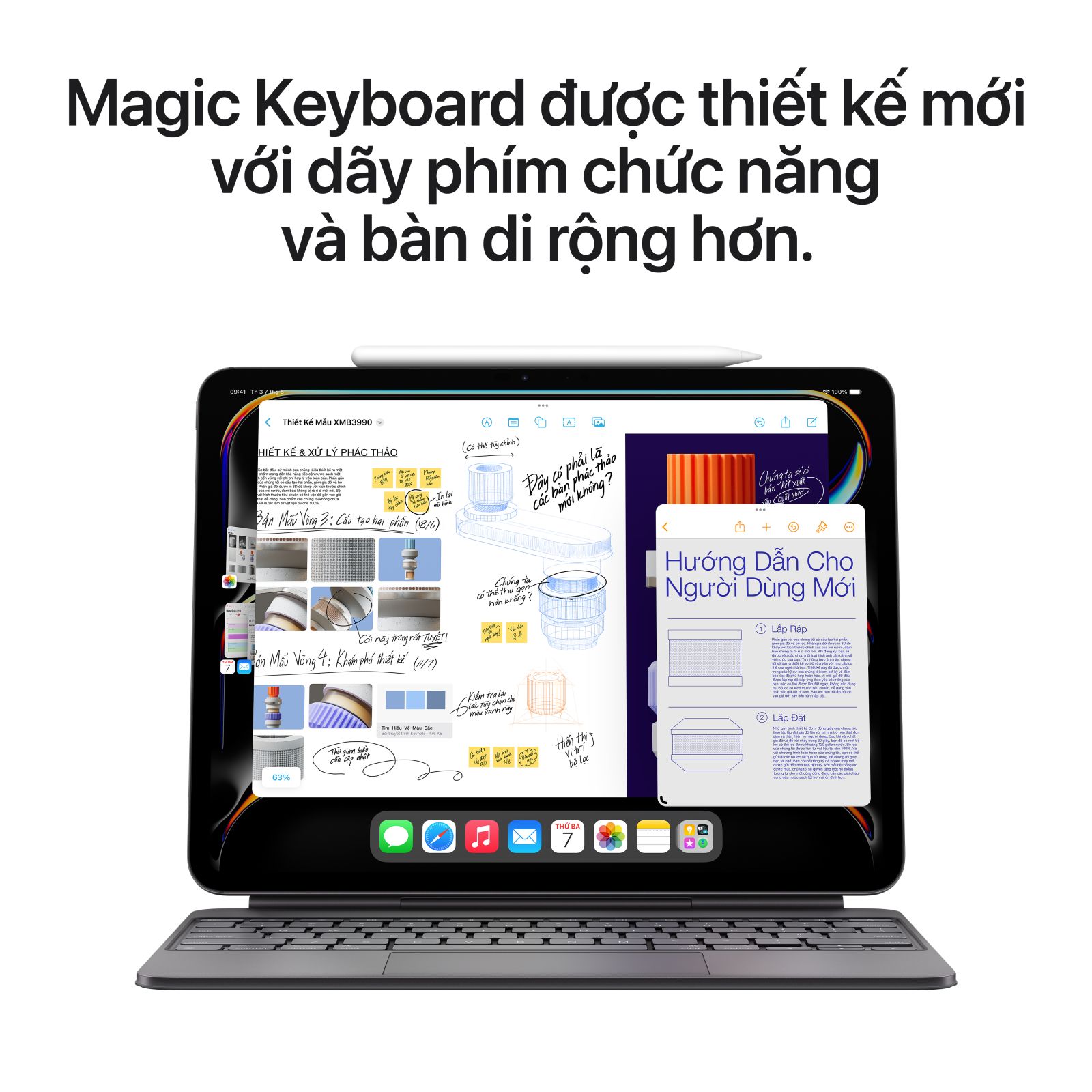 Apple Pencil và Magic Keyboard