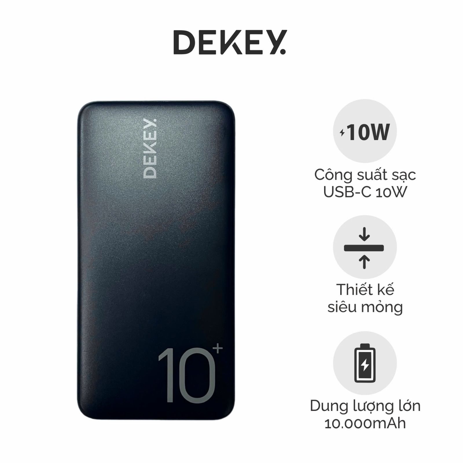 Sạc Dự Phòng DEKEY Power Pioneer 10.000mAh Power Bank: Biểu tượng của sự tiện lợi hiện đại
