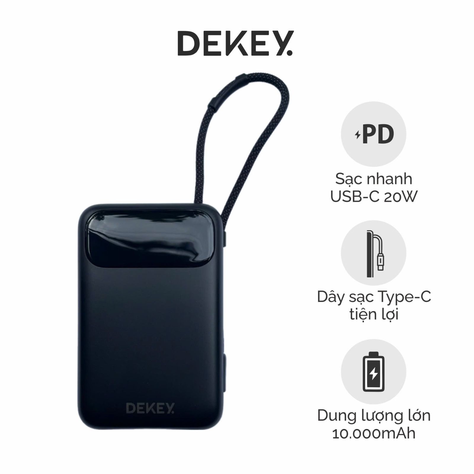 Sạc dự phòng DEKEY Power Pioneer 10.000mAh USB-C PD Power Bank: Trợ thủ đắc lực cho cuộc sống hiện đại