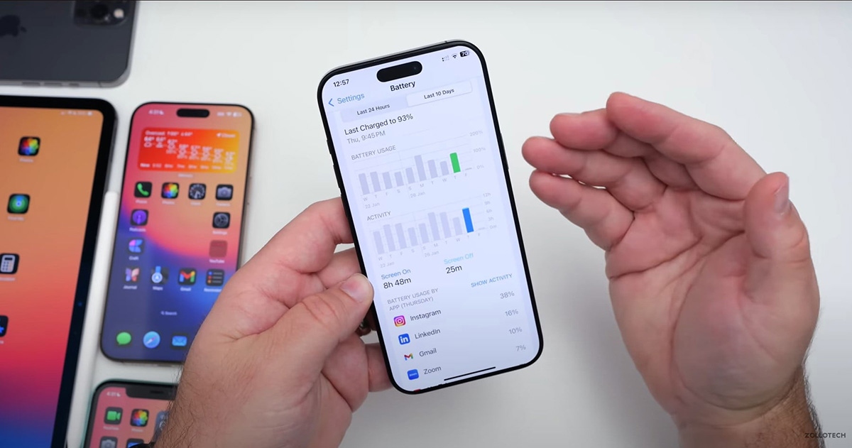 Thời lượng pin được cải thiện trên nhiều mẫu iPhone