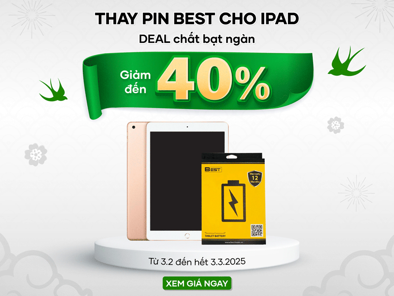 thay pin ipad chat luong  