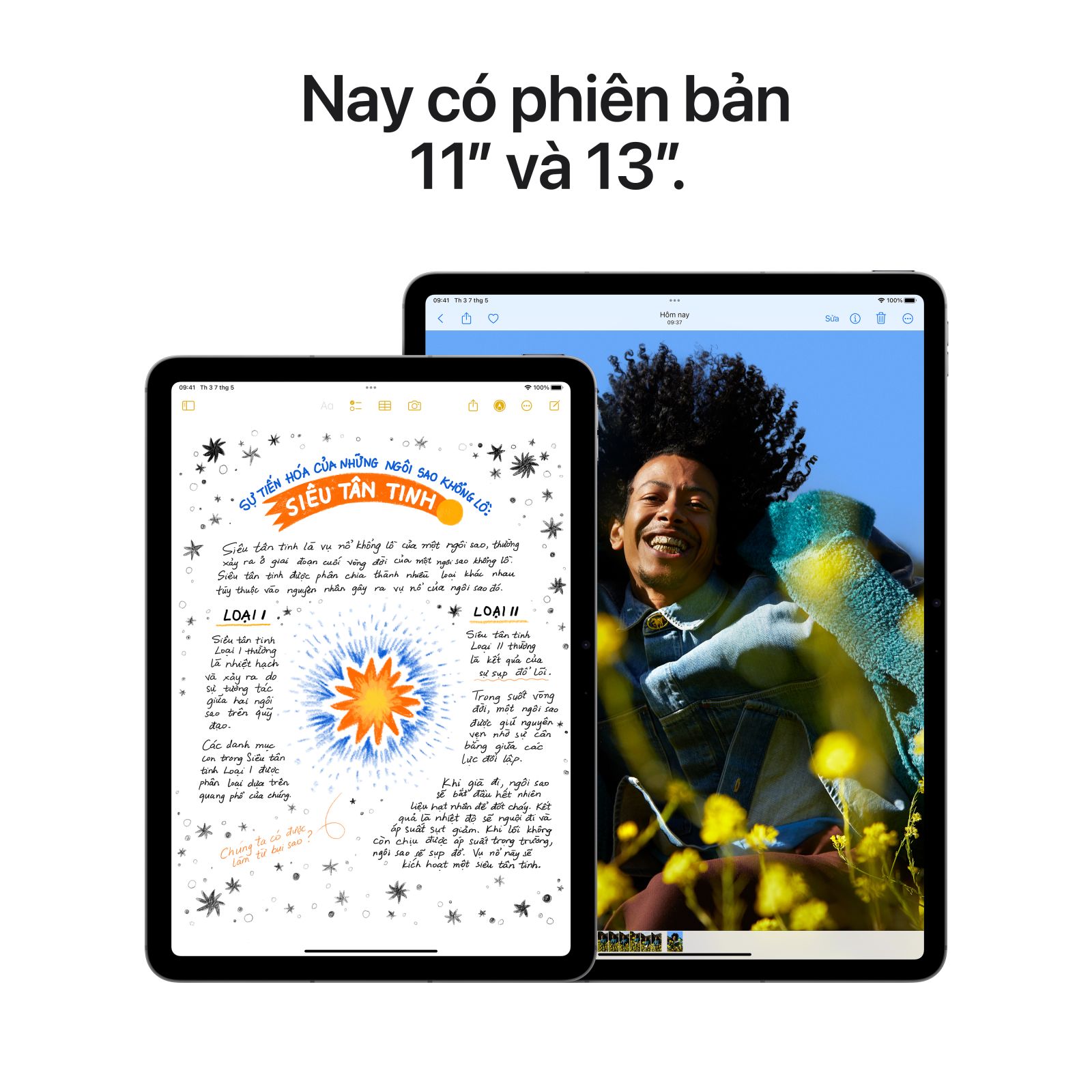 iPad Air 6 M2 2024 11 inch Wifi 256GB Màn hình lớn với 2 kích thước