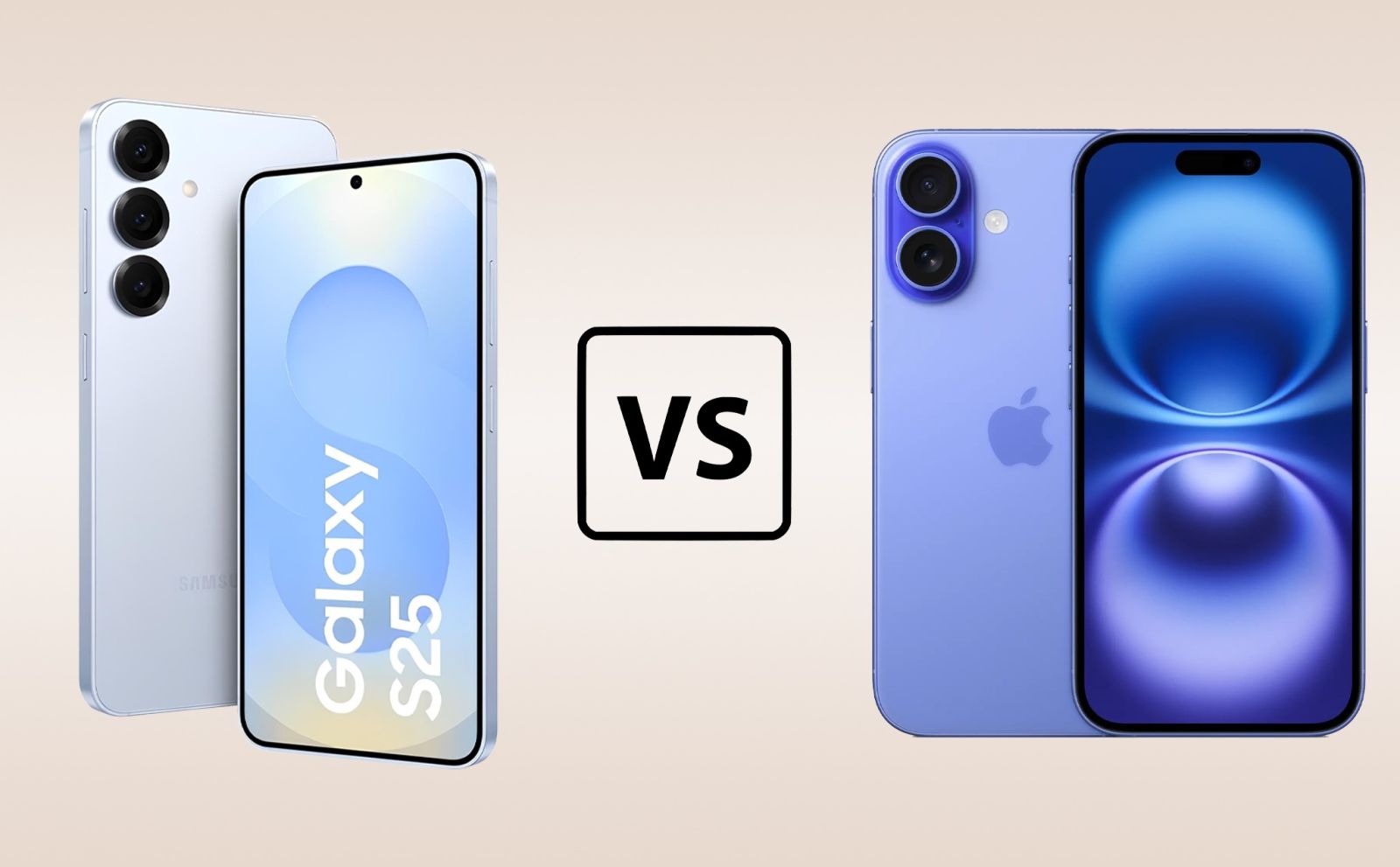 1. So sánh chi tiết iPhone 16 và Samsung Galaxy S25