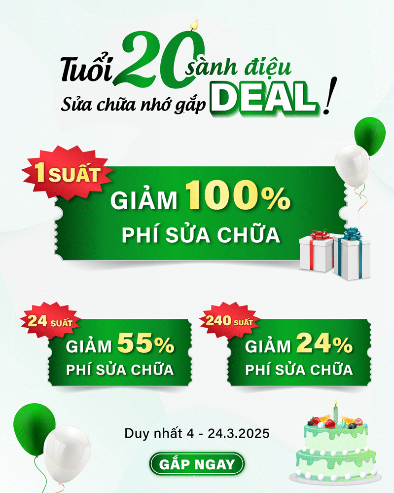 sinh nhật 20 100% có quà