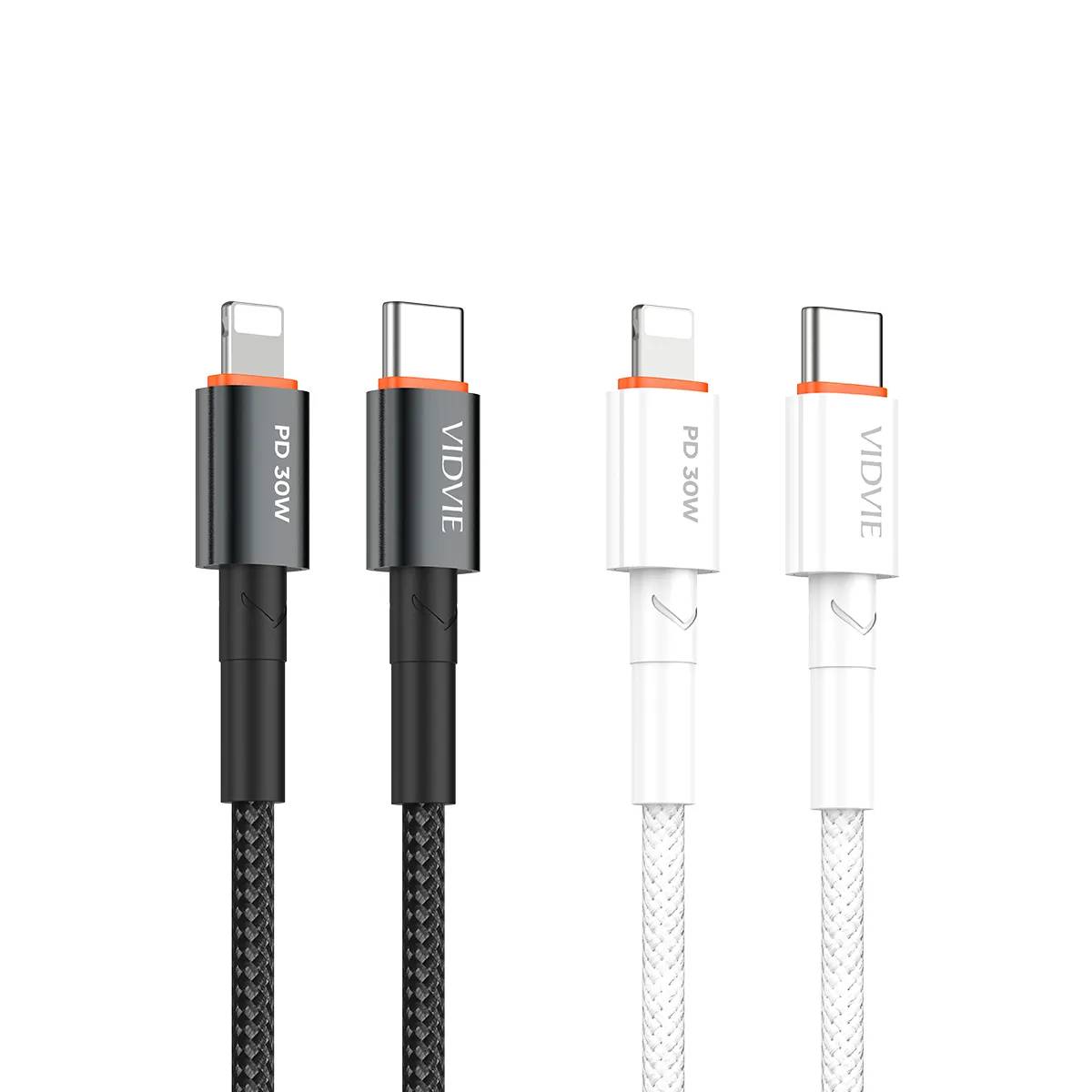 Cáp sạc VIDVIE Type C to Lightning 30W 1.2M CB4033C-I