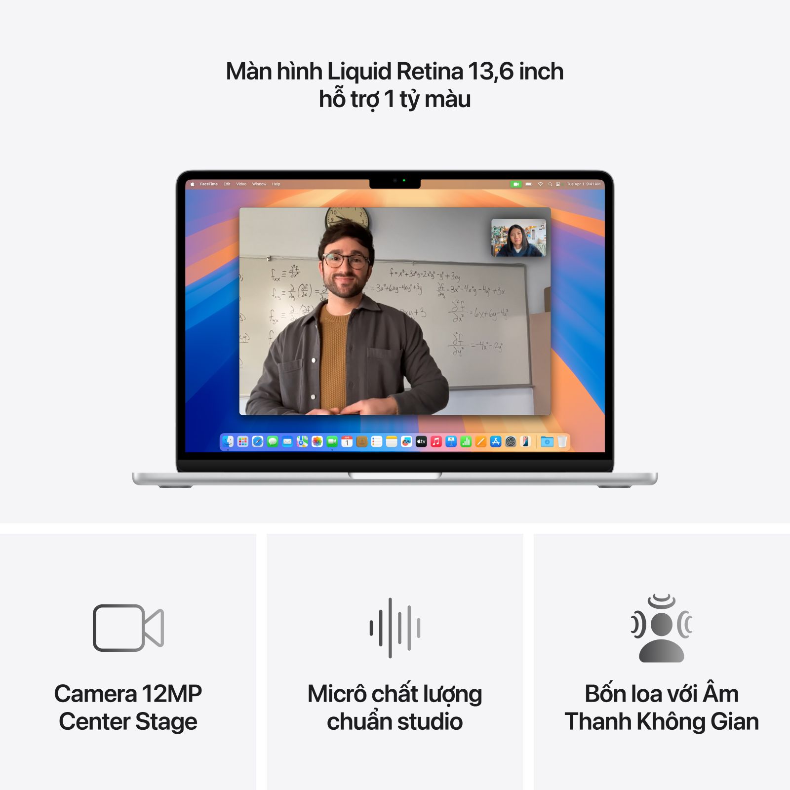MacBook Air M4 13 inch 2025 16GB/256GB Màn hình sắc nét
