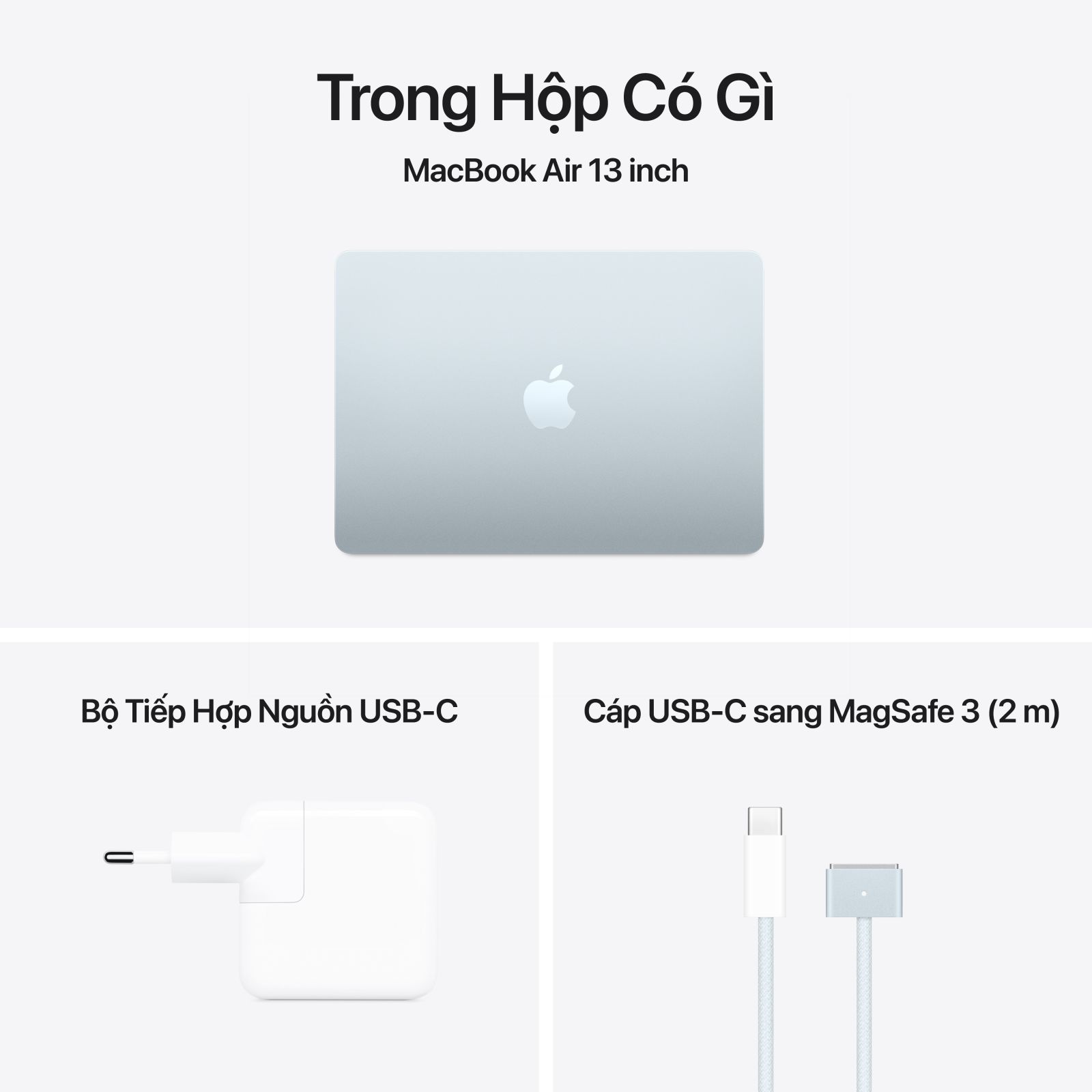 MacBook Air M4 13 inch 2025 16GB/256GB Trang bị cổng sạc