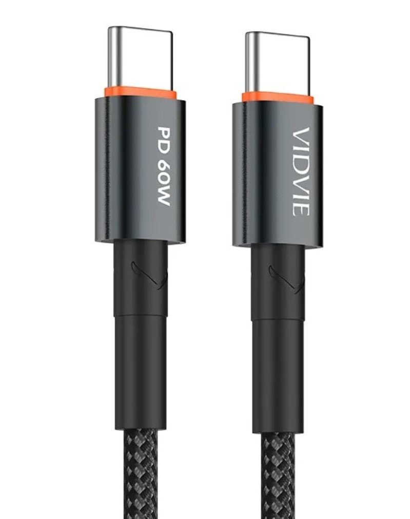 Cáp sạc VIDVIE Type C to C 60W 1.2M CB4033C-C 4