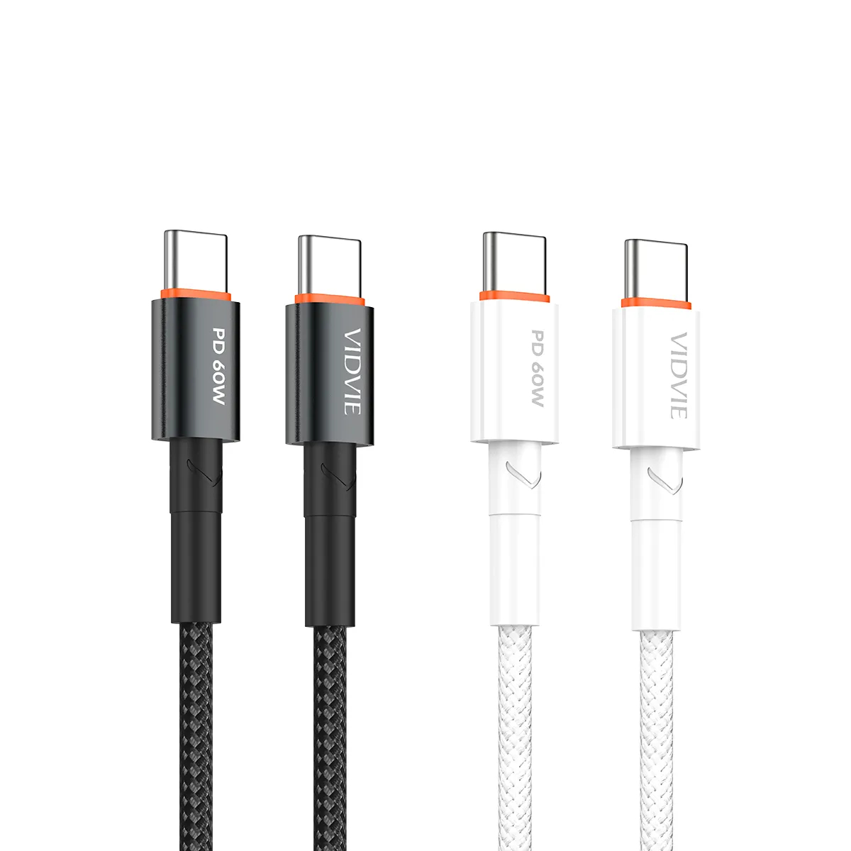 Cáp sạc VIDVIE Type C to C 60W 1.2M CB4033C-C