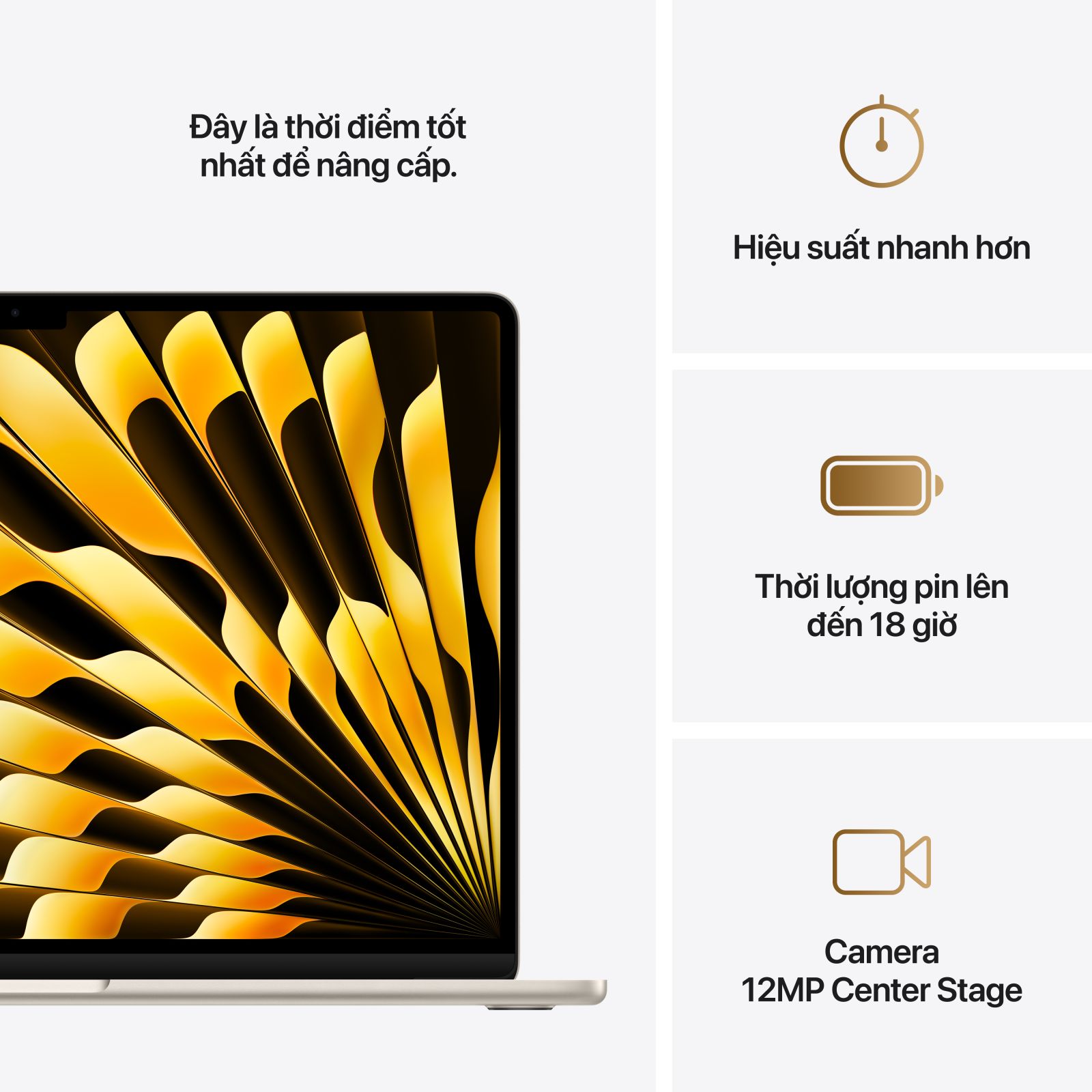MacBook Air M4 15 inch 2025 24GB/512GB Tối ưu hóa năng lượng tiết kiệm pin