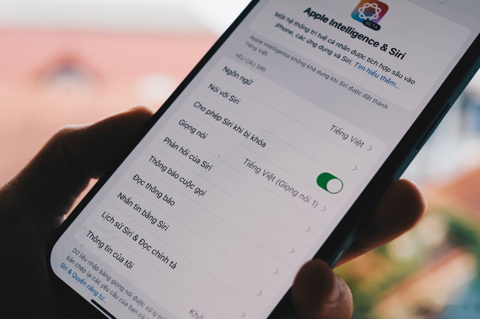 3. Mở rộng hỗ trợ ngôn ngữ cho Apple Intelligence  trên iOS 18.4 beta 4