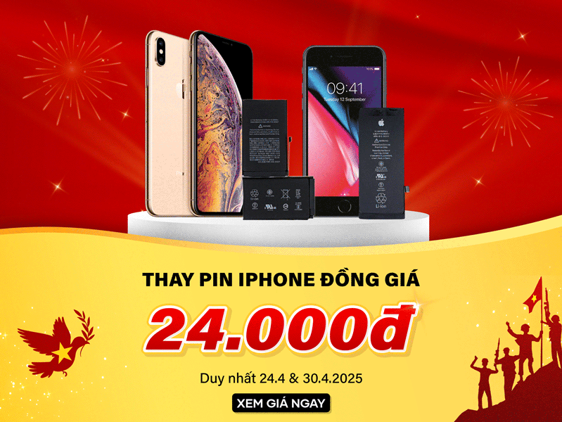 thay pin iphone đồng giá
