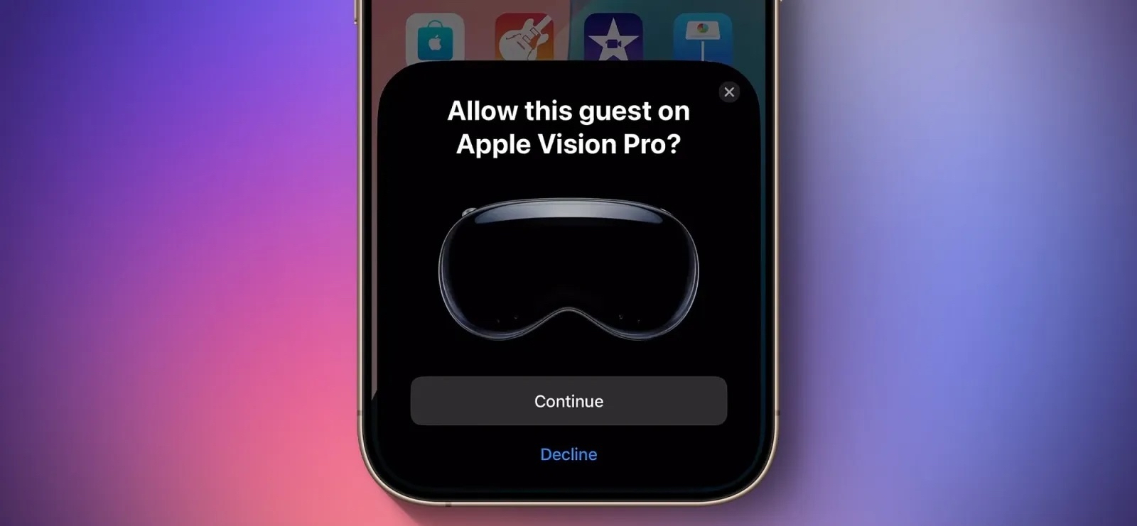 Ứng dụng quản lý Vision Pro trên iPhone