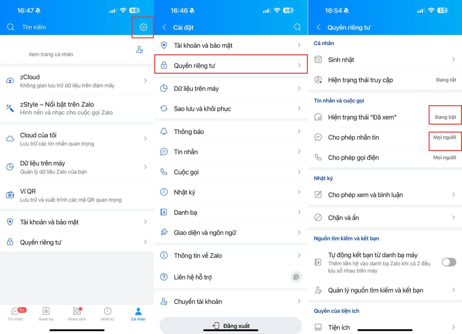 6. Giới hạn tương tác từ người lạ