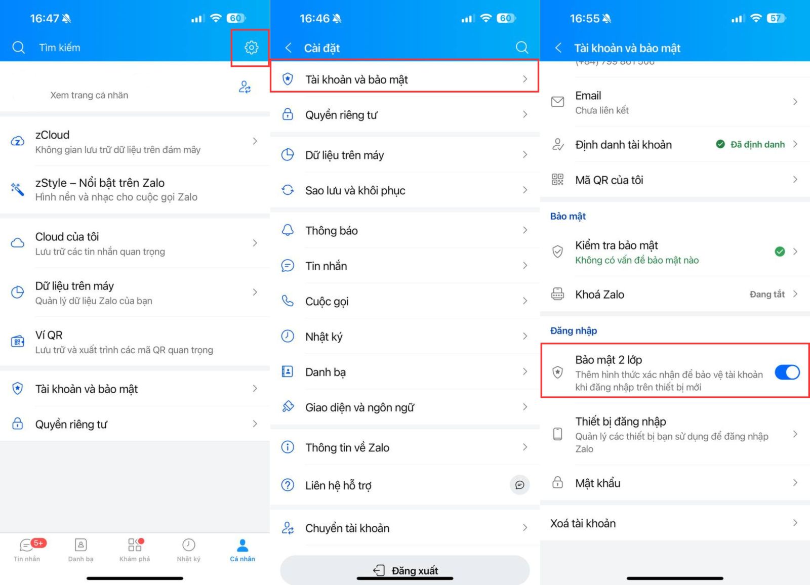 2. Xác thực tài khoản Zalo bằng khuôn mặt và giọng nói