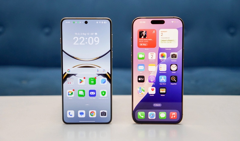 1.1. So sánh thiết kế tổng thể iPhone 16 Pro Max và OPPO Find X8 Pro