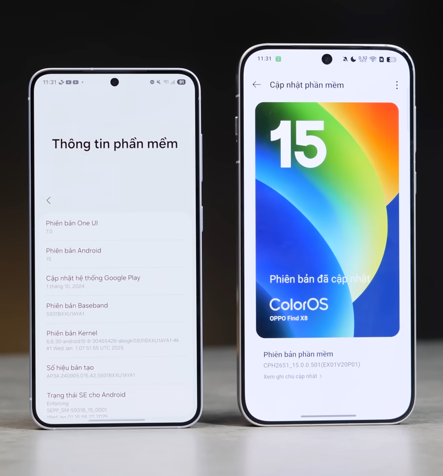 1.5. Phần mềm & AI Samsung Galaxy S25 Plus và OPPO Find X8 Pro