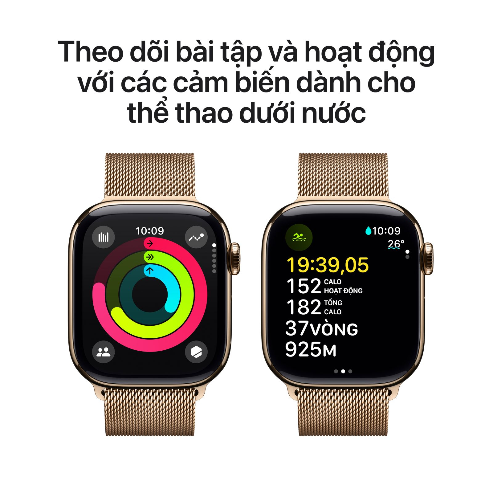 Apple Watch Series 10 46mm LTE - Viền Titan, Dây Quấn Milan Size M/L | Chính hãng VN 4 Apple Watch Series 10 46mm LTE - Viền Titan, Dây Quấn Milan Size M/L | Chính hãng VN 4