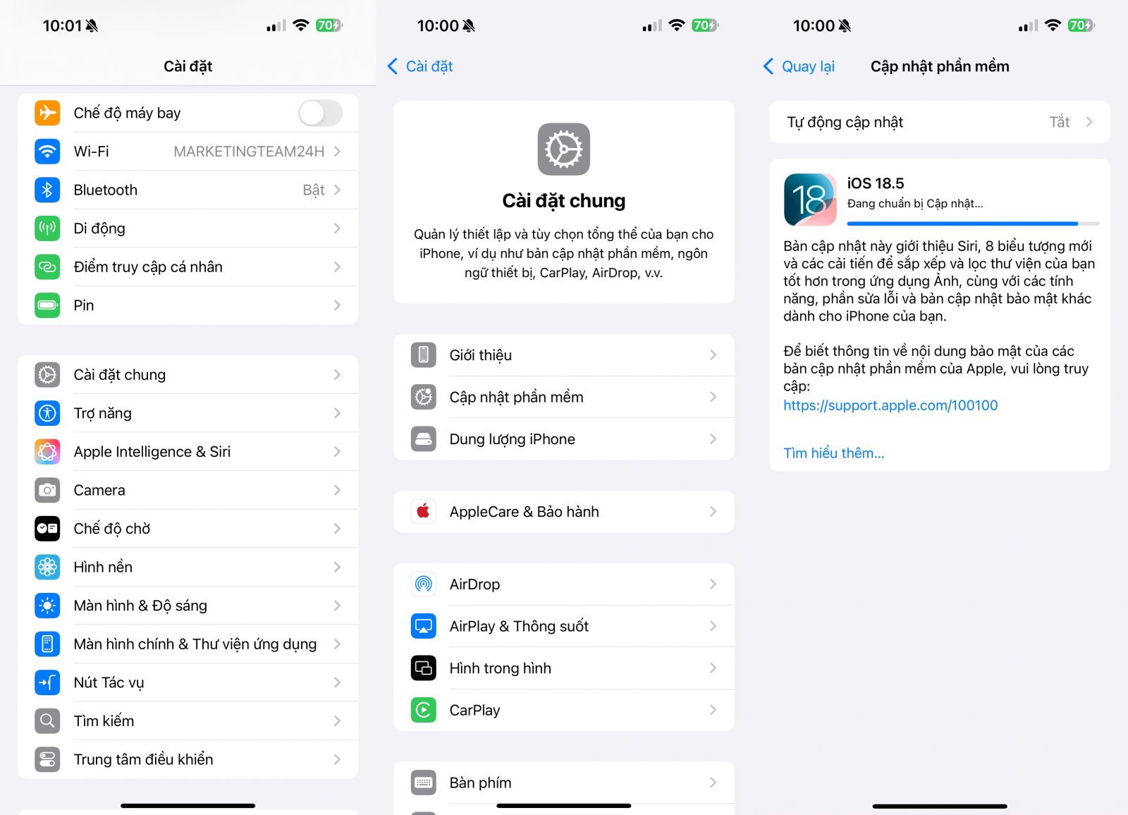 Hướng dẫn cách cập nhật iOS 18.5 nhanh chóng