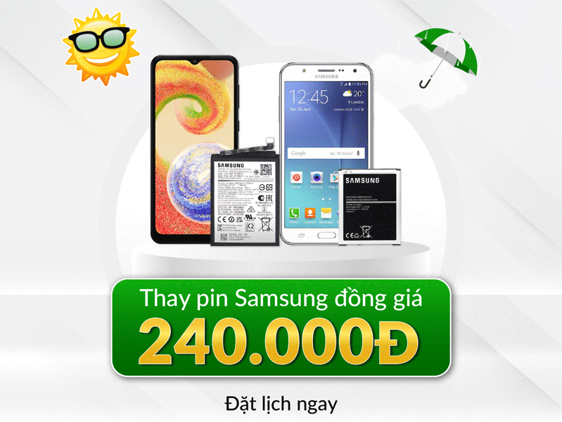 thay pin samsung đồng giá