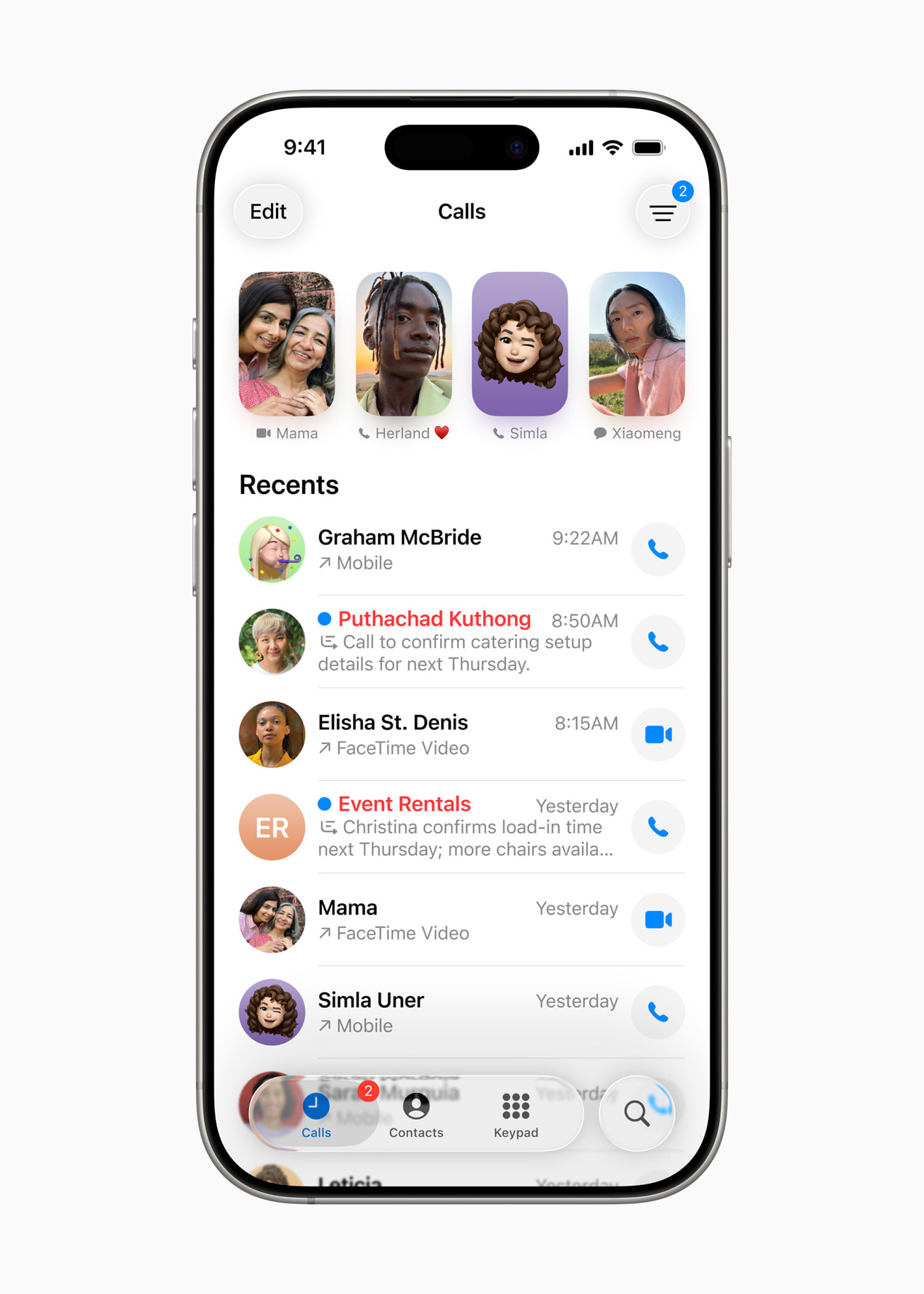 3.1. Giao diện ứng dụng Điện Thoại được tinh giản hợp lý