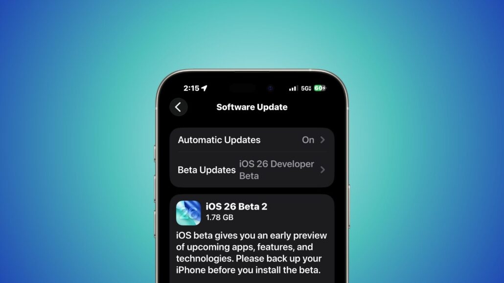 5. Hướng dẫn cập nhật iOS 26 Beta 2