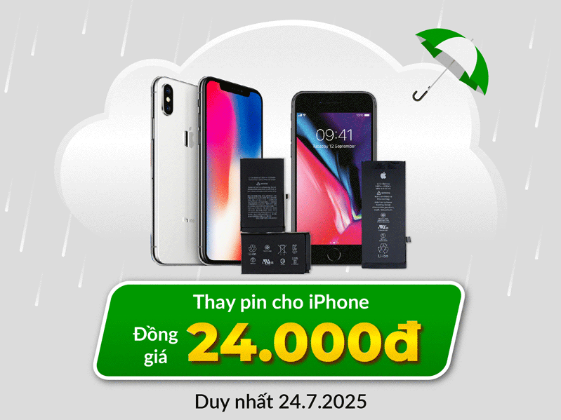 thay pin iphone chỉ từ 24 ngàn