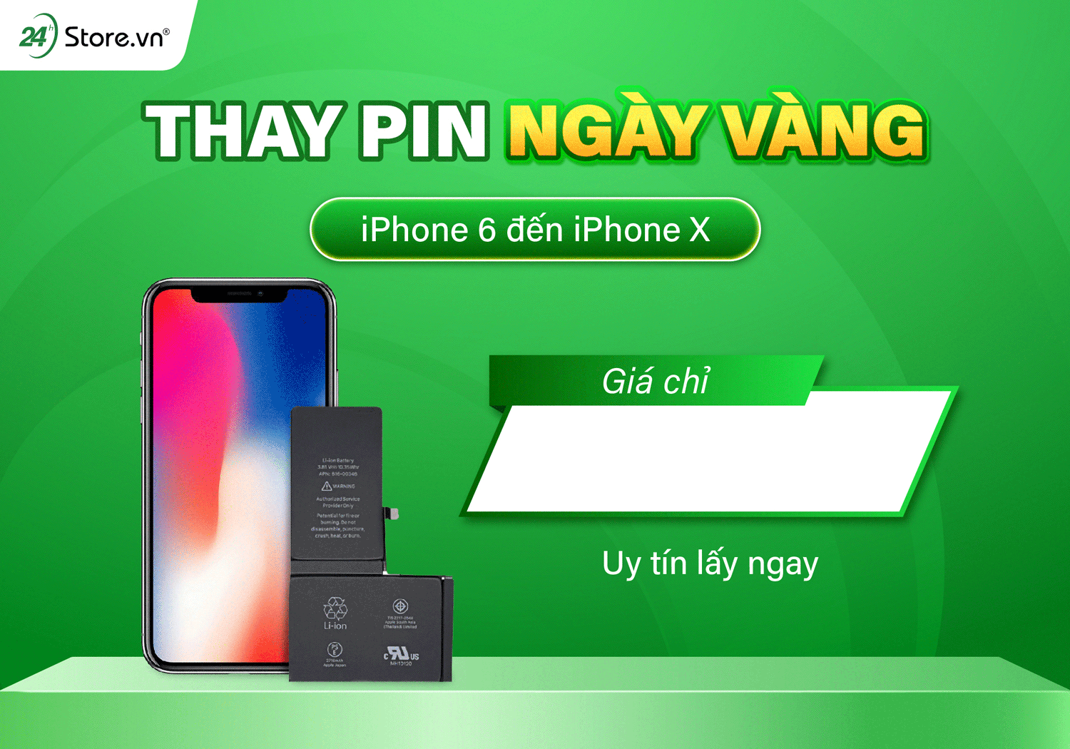 chương trình thay pin chất h1 chương trình thay pin chất giá phát ngất chỉ 24.000 đồng