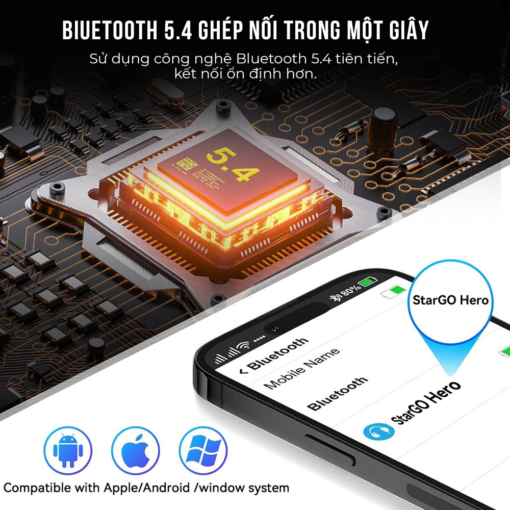 Tai nghe Bluetooth True Wireless StarGO Hero