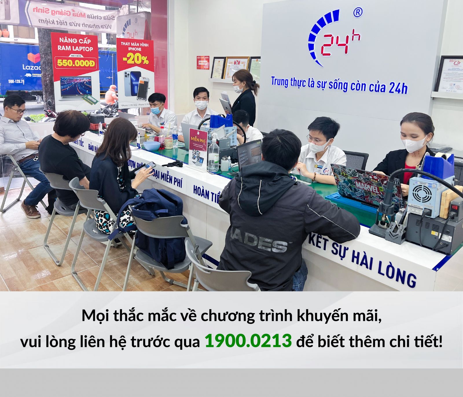lý do khách hàng đến 24h
