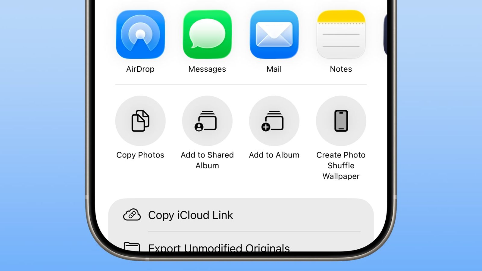 1.1. Biểu tượng AirDrop mới trong giao diện chia sẻ