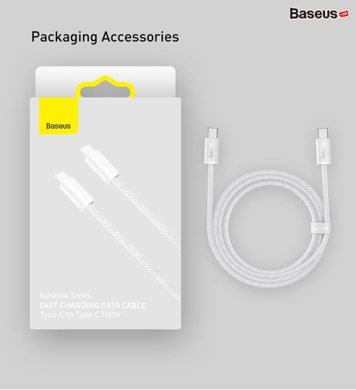 Cáp sạc nhanh Baseus Dynamic Chất liệu mềm dẻo, dễ dàng mang theo khắp nơi
