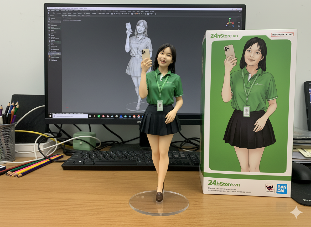 Cách tạo ảnh mô hình 3D để bàn bằng AI đang gây sốt mạng xã hội