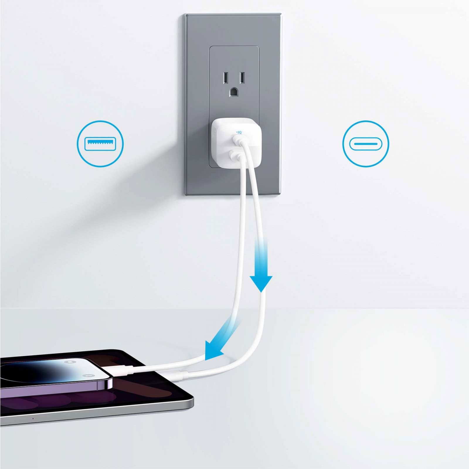 Cốc sạc Anker 323 2 cổng 1C1A 33W A2331 Cốc sạc Anker 323 2 cổng 1C1A 33W A2331