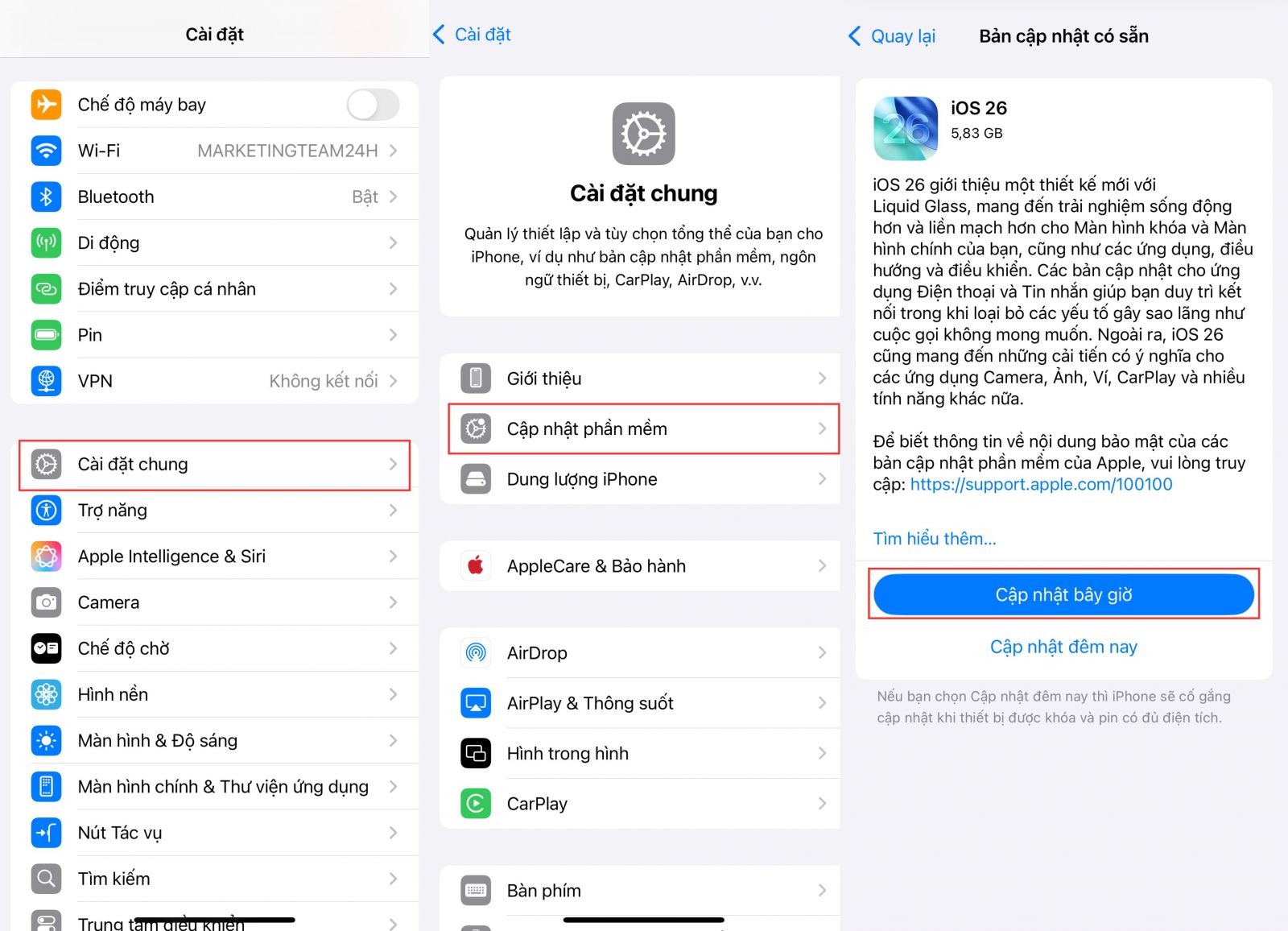 4. Cách cập nhật iOS 26 / iPadOS 26