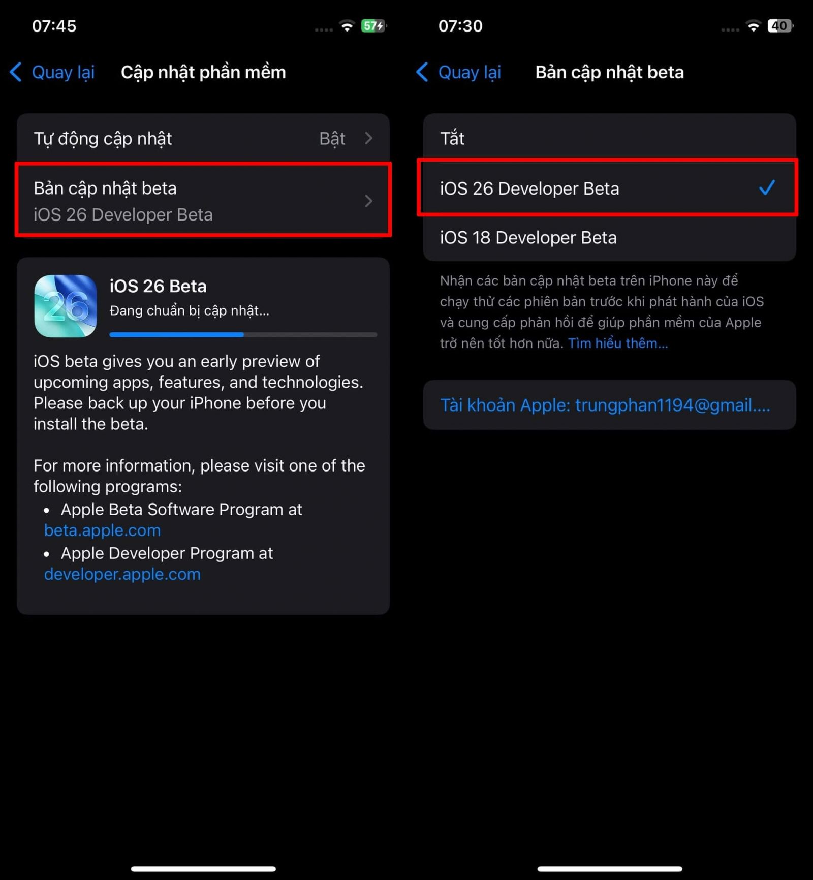 3. Hướng dẫn cập nhật iOS 26.1 beta