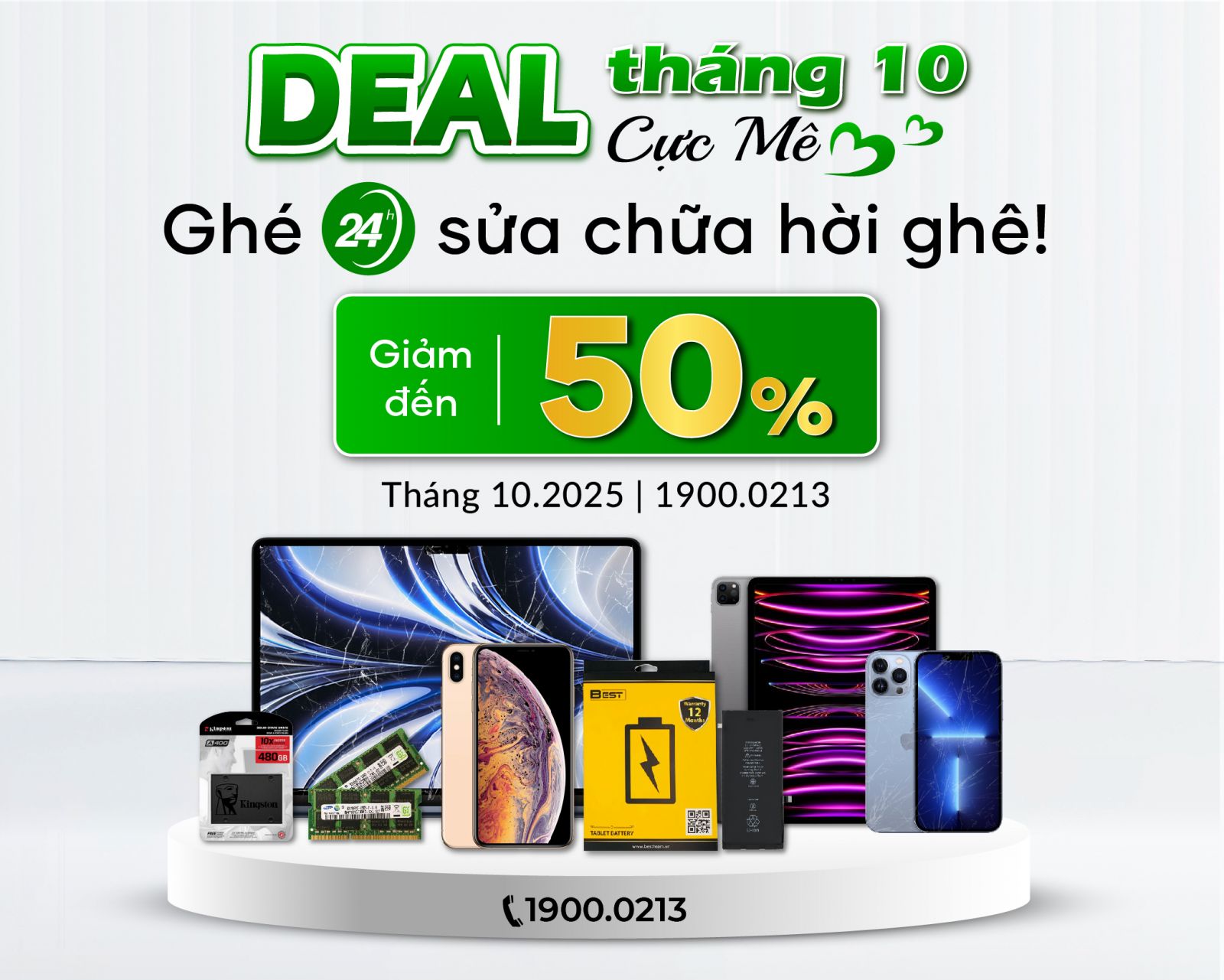 ưu đãi sửa chữa tháng 10
