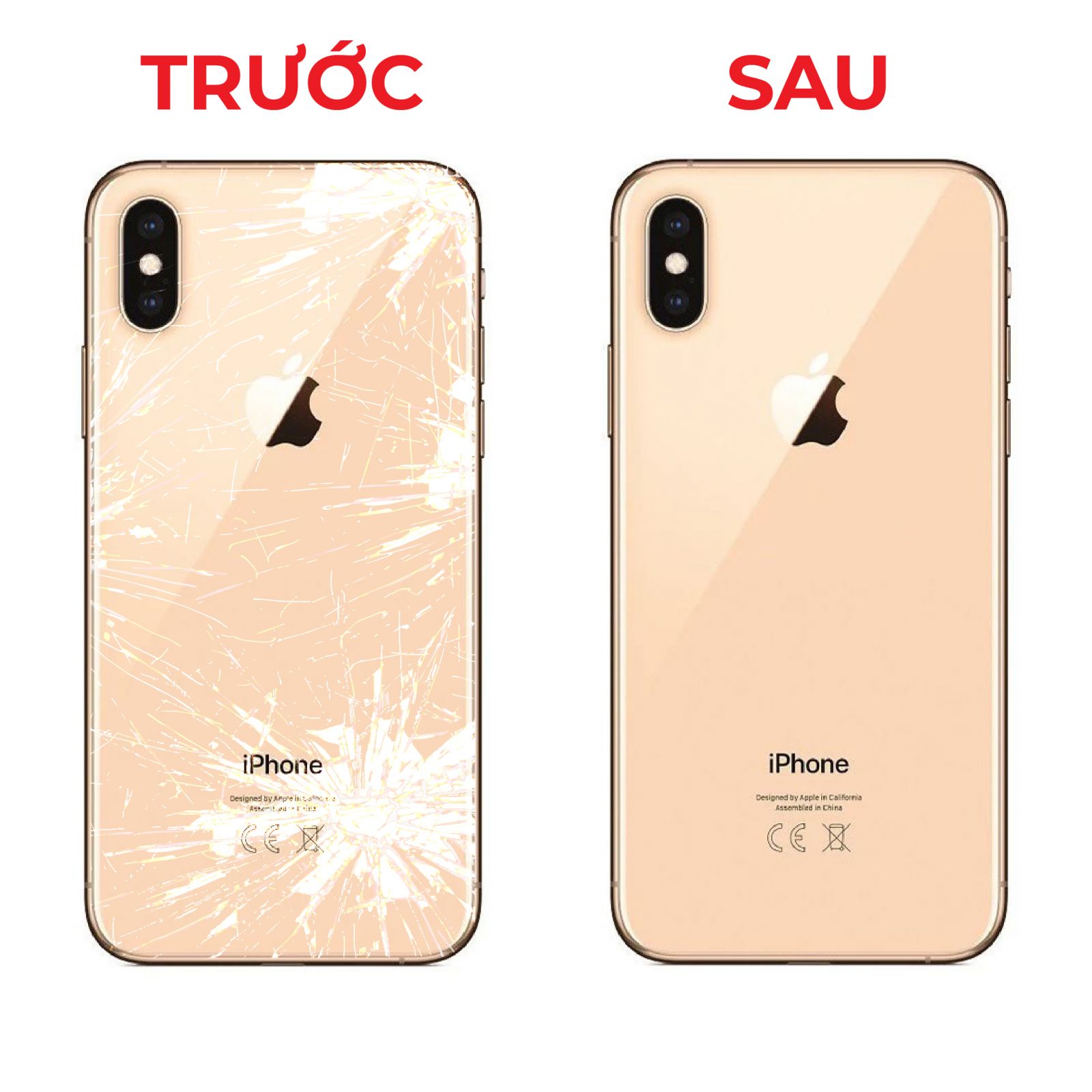 Thay kính lưng iPhone XS Max 1
